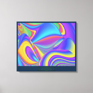 Spirit of Summer Breeze Abstract 3D Rainbowart Canvas Print