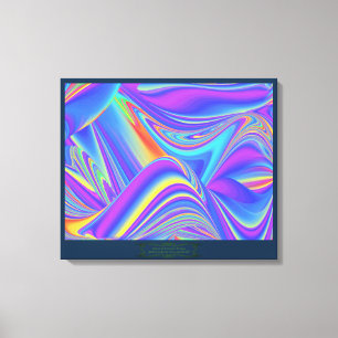 Spirit of Summer Breeze Abstract 3D Rainbowart Canvas Print