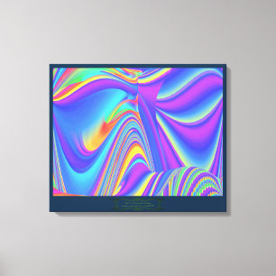 Spirit of Summer Breeze Abstract 3D Rainbowart Canvas Print