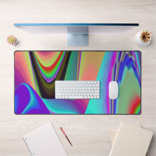 Spirit of Summer Breeze Abstract 3D Rainbowart Desk Mat
