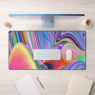 Spirit of Summer Breeze Abstract 3D Rainbowart Desk Mat