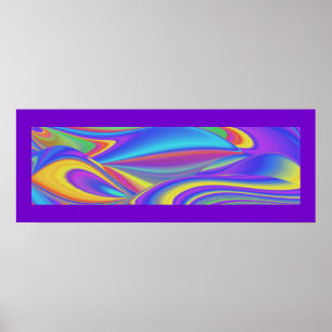 Spirit of Summer Breeze Abstract 3D Rainbowart Poster