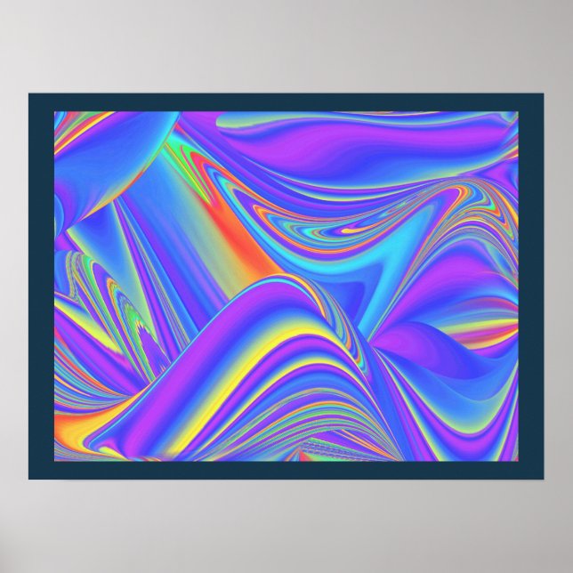 Spirit of Summer Breeze Abstract 3D Rainbowart Poster (Front)