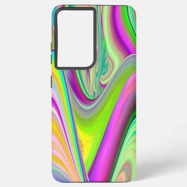 Spirit of Summer Breeze , Abstract 3D Rainbowart Samsung Galaxy S21+ Case (Back)