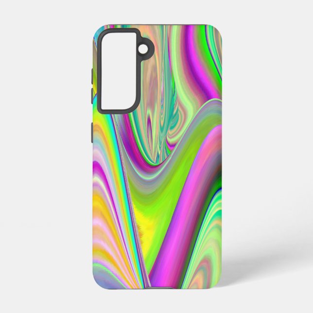 Spirit of Summer Breeze , Abstract 3D Rainbowart Samsung Galaxy S21 Case (Back)