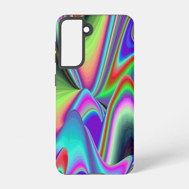 Spirit of Summer Breeze , Abstract 3D Rainbowart Samsung Galaxy S21 Case (Back)