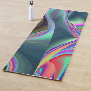 Spirit of Summer Breeze Abstract 3D Rainbowart Yoga Mat