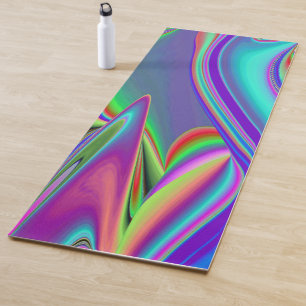 Spirit of Summer Breeze Abstract 3D Rainbowart Yoga Mat