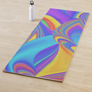 Spirit of Summer Breeze Abstract 3D Rainbowart Yoga Mat