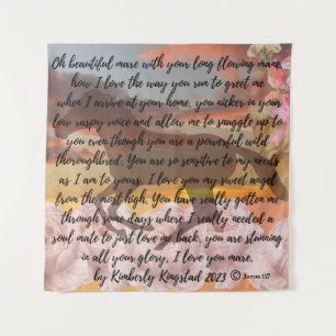 spirit of the horse love poem by me KK Tapestry