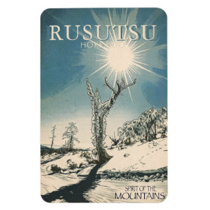 spirit of the mountains - RUSUTSU Hokkaido Magnet