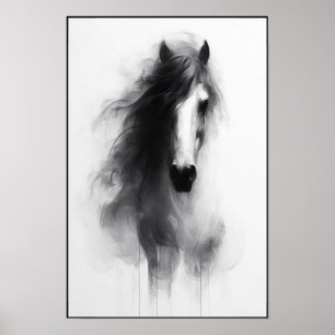Spirit of the Smoky Stallion Abstract Poster