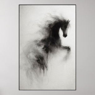 Spirit of the Smoky Stallion Abstract Poster