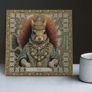 Spirit of the Squirrel Personalized Tribal Jewels Tile