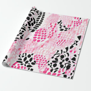 Spirit of the Tribe: Pink, Black, and White Wrapping Paper
