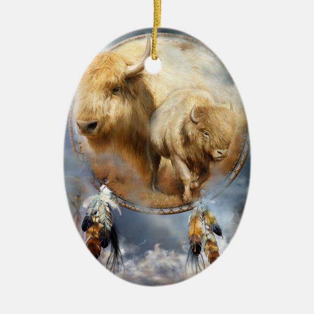 Spirit Of The White Buffalo Art Ornament (Front)