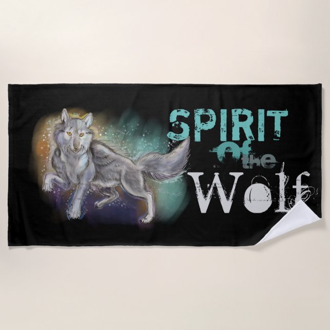 Spirit of the Wolf Beach Towel (Front)