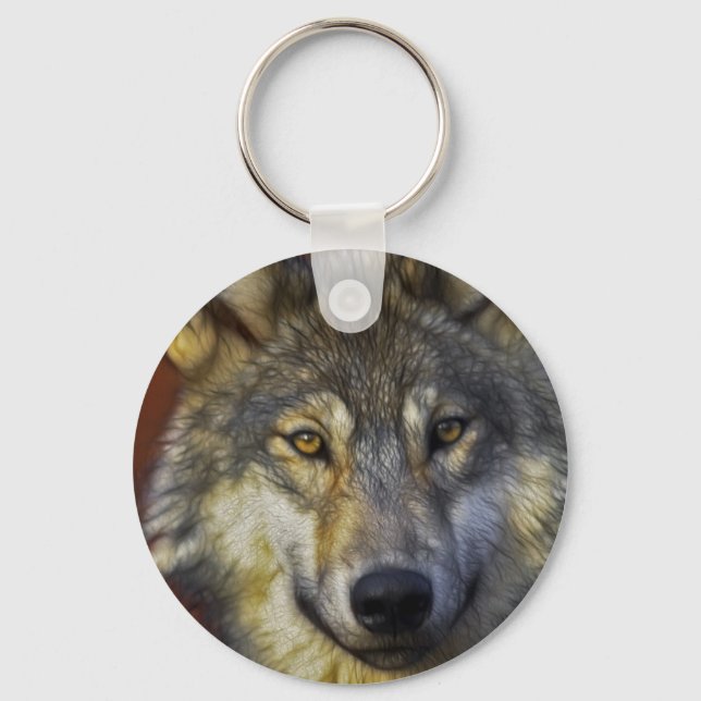 Spirit of the Wolf - Therian wolf photo gifts Keychain (Front)