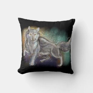 Spirit of the Wolf Throw Pillow