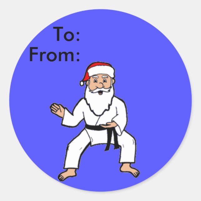 Spirit Père Noël Martial Arts - Étiquettes cadeaux (Devant)