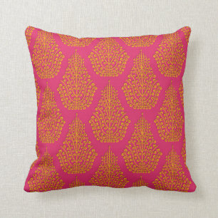 SPIRIT pink satsuma Throw Pillow