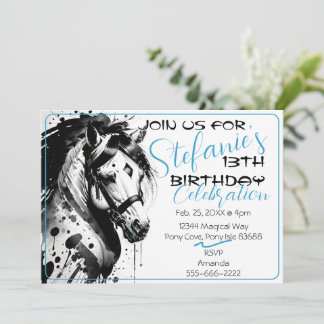 Spirit Pony 10 Anniversaire Invitation