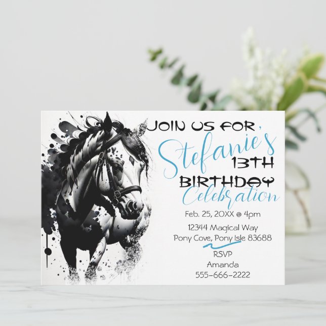 Spirit Pony 1 Invitation Anniversaire (Debout devant)