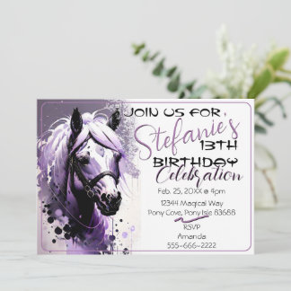 Spirit Pony 29 Birthday Invitation