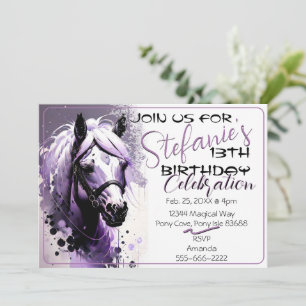 Spirit Pony 29 Invitation d'anniversaire