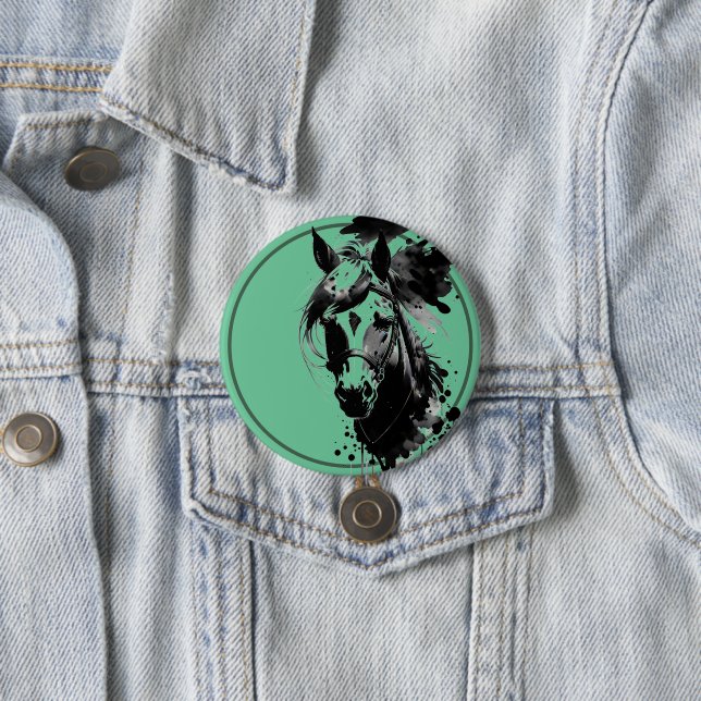 Spirit Pony 3 Aqua Inch Round Button (In Situ)