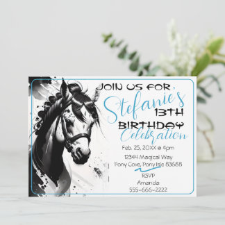 Spirit Pony 8 Birthday Invitation