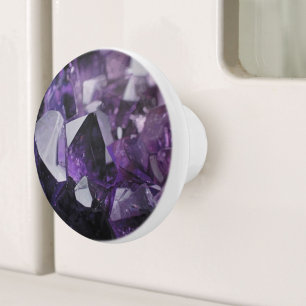 spirit quartz healing holistic purple amethyst ceramic knob