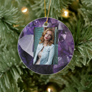spirit quartz healing holistic purple amethyst ceramic ornament