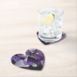 spirit quartz healing holistic purple amethyst paper coaster