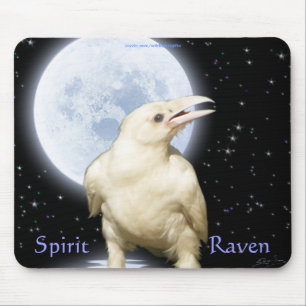 SPIRIT RAVEN Wildlife Birdlover Fantasy Art Mouse Pad