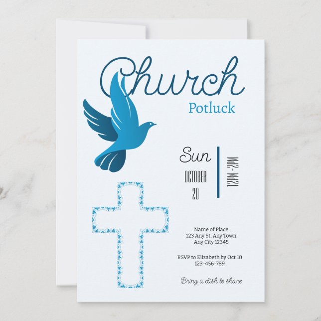 Spirit & Sustenance Community Potluck  Invitation (Devant)