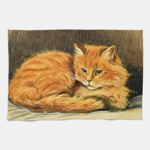 Spirit the ginger cat kitchen towel
