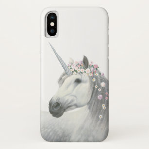 Spirit Unicorn with Flowers in Mane iPhone X Case