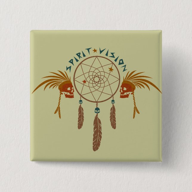Spirit Vision 2 Inch Square Button (Front)