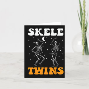 Spirit Week Twin Day Skeleton Twins Halloween Tees Card