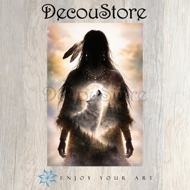 Spirit Wolf Within Decoupage Tissue Paper (Creator Uploaded)