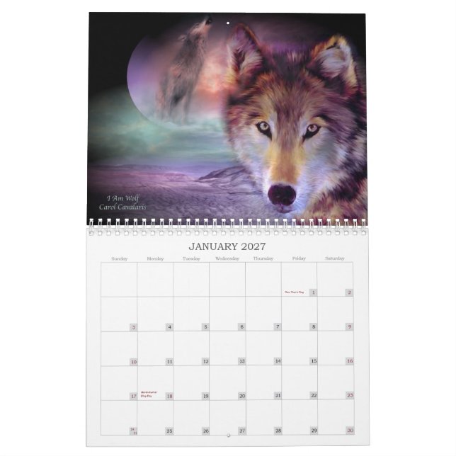 Spirit Wolves 2010 Calendar (Jan 2027)