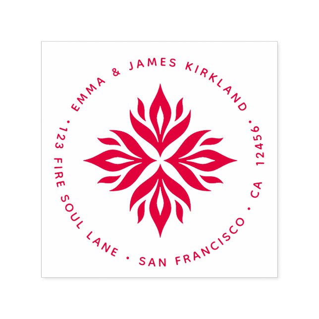 Spirited Flames of Life - Return Address Self-inking Stamp (Design)