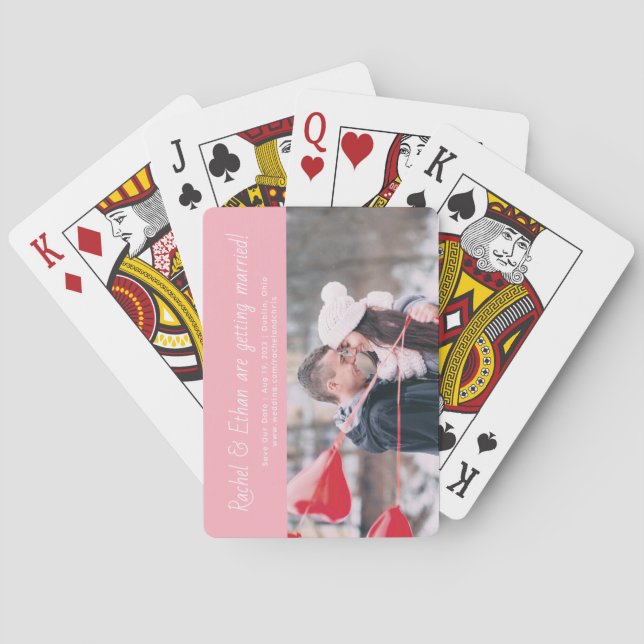 Spirited Names Fun Unique Engagement Announcement Playing Cards (Back)