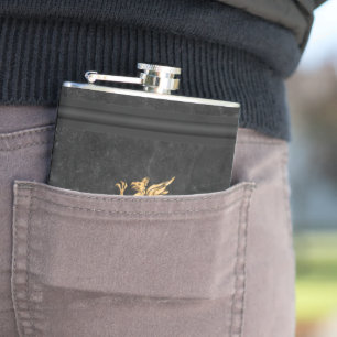 Spirits & Beverage Flasks - Black & Gold