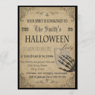 Spirits Halloween Party Invitation