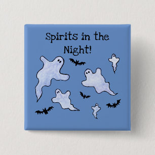 Spirits in the Night 2 Inch Square Button