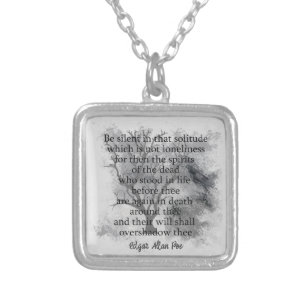 Spirits of the Dead Edgar Allan Poe Poem  Silver Plated Necklace