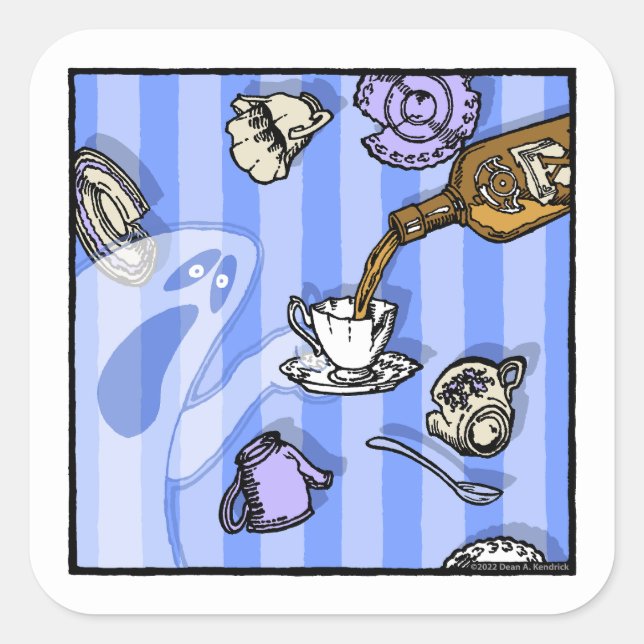 Spirits - Pop Goth Nightmare Surreal Cartoon Square Sticker (Front)