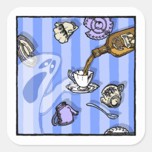 Spirits - Pop Goth Nightmare Surreal Cartoon Square Sticker